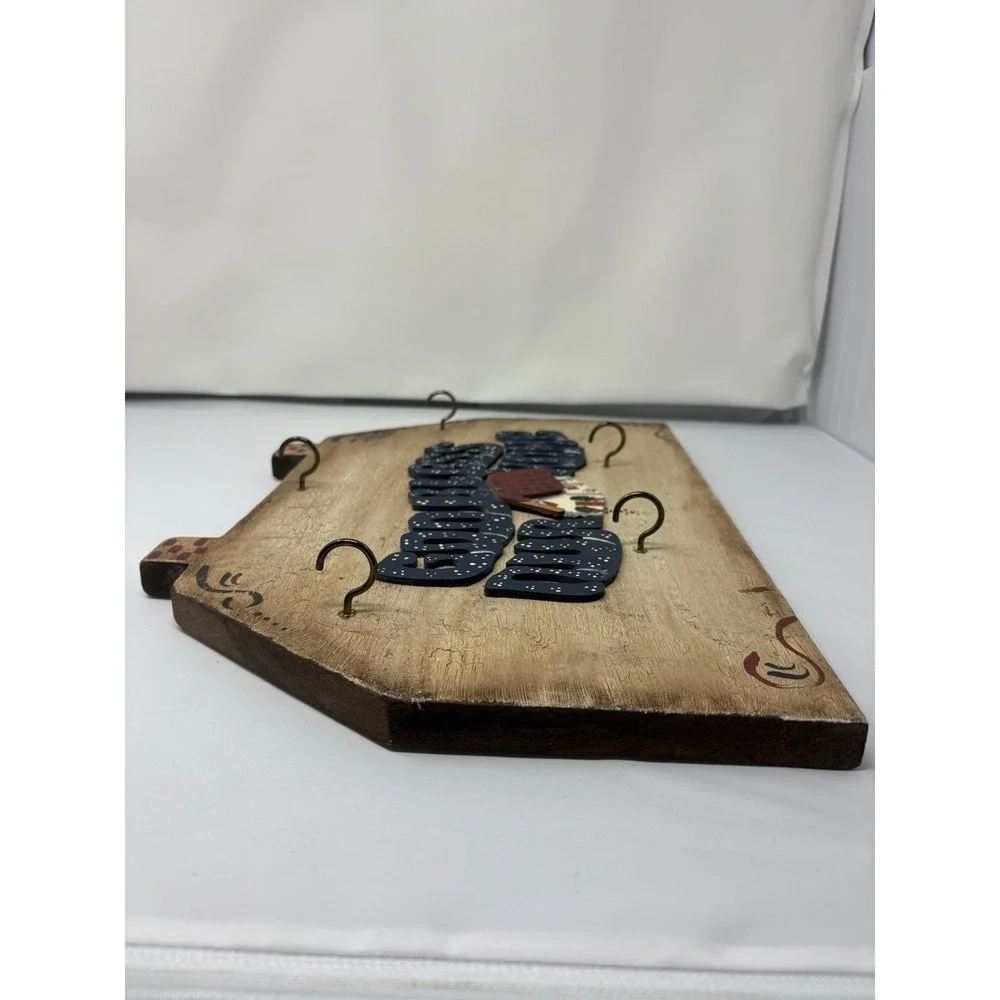 Vintage 90's Wooden Rustic God Bless Our Home Wall Decor Pegs Cottage Primitive